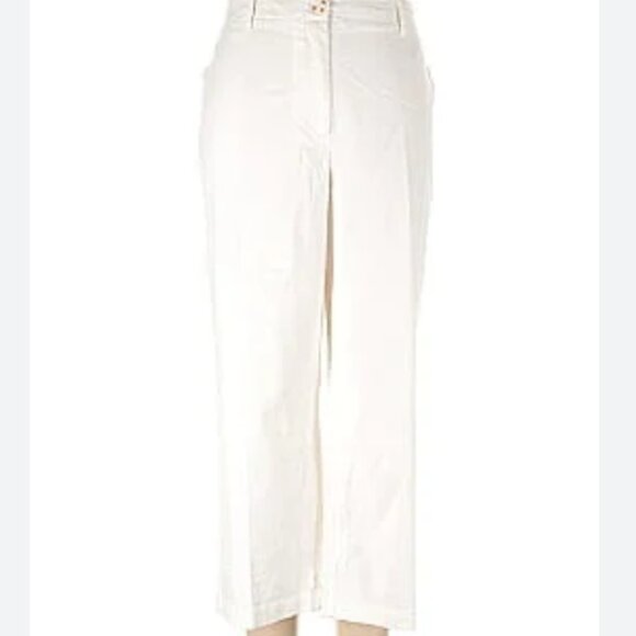 ophelia roe Pants - Ophelia Roe White Wide Leg Brushed Denim size 10